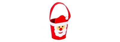 Canasta afelpada figura Santa