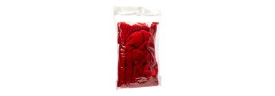 Bota navideña afelpada roja