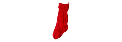 Bota afelpada navideña roja