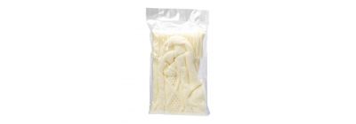 Bota navideña afelpada blanca