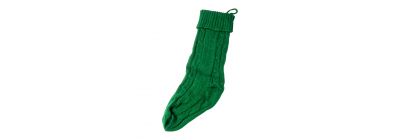Bota afelpada navideña verde