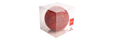 Esfera navideña roja