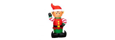 Inflable elfo navideño