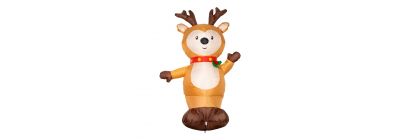 Inflable reno navideño iluminado