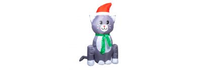 Inflable gato navideño