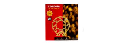 Figura luminosa corona navideña 