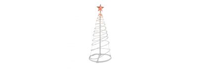 Árbol espiral LED multicolor