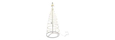 Árbol espiral LED cálido 12m