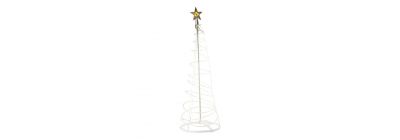 Árbol espiral LED cálida