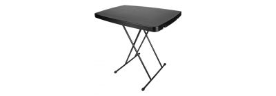Mesa plegable metal ajustable negro