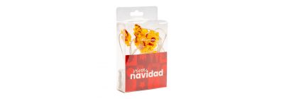 Luz cálida navideña galleta jengibre
