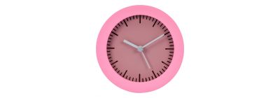 Reloj pared redondo liso rosado