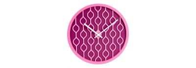 Reloj para pared rosado