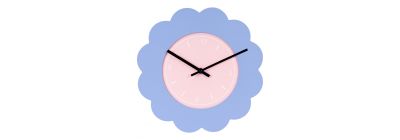 Reloj para pared figura flor bicolor