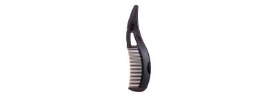 Peine plástico para cabello curvo 6cm 