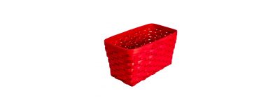 Canasta navideña de bambú