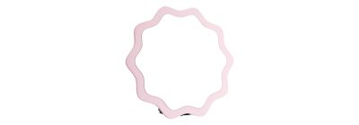 Espejo madera ondulado 30x30x0.9cm rosado