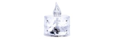 Candela con luz led transparente