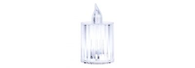 Candela con luz led transparente
