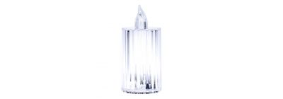 Candela con luz led transparente
