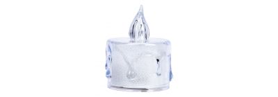 Candela con luz led transparente
