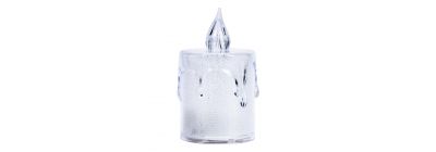 Candela con luz led transparente