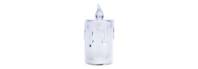 Candela con luz led transparente