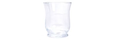 Portavela vidrio redondo transparente