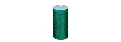 Vela decorativa verde relieve