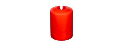 Vela decorativa roja