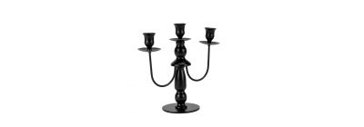 Candelabro metálico negro