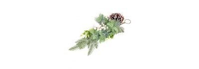 Adorno navideño con frutos 50cm multicolor