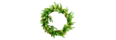 Corona navideña verde
