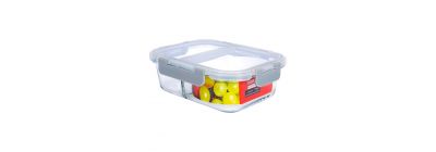 Recipiente vidrio con tapa división 980ml