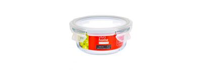 Recipiente vidrio redondo con tapa 390ml 
