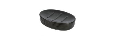Jabonera porcelana con relieve negro