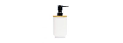 Dispensador para jabón liso con tapa bambú 250ml