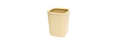 Papelero plástico cuadrado beige