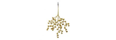 Rama artificial navideña 30cm dorado