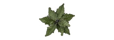 Flor artificual navideña 30cm verde