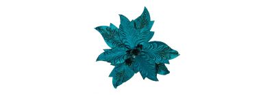 Flor artificial navideña 37cm verde