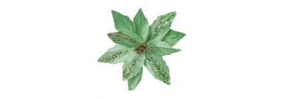 Flor artificial navideña 40cm verde limón