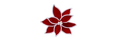 Flor artificial navideña afelpada 31cm