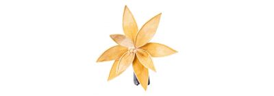 Flor artificial navideña 34cm dorado