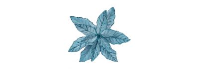 Flor artificial navideña 32cm celeste