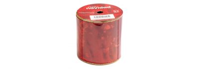 Cinta navideña 10cm rojo y dorado
