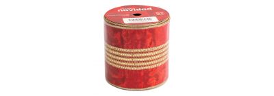 Cinta navideña 10cm rojo y dorado