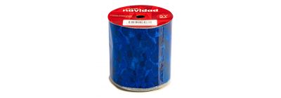Cinta navideña 10cm azul y plateado