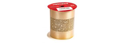 Cinta navideña 10cm champagne y beige