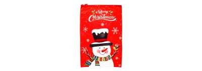 Bolsa muñeco nieve rojo